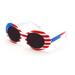 V.W.E. Vintage Sunglasses UV400 Bold Retro Oval Mod Thick Frame Sunglasses Clout Goggles with Mirror Lens USA FLAG