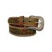 Ariat A1017808-32 Mens Shield Concho Embroidered Leather Belt, Size - 32