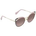 Miu Miu Pale Gold Alabaster Grey-Pink Gradient Grey Sunglasses