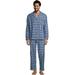 Hanes Mens Woven Pajamas, S, Black and Blue Plaid
