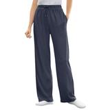 Woman Within Women's Plus Size Petite Sport Knit Straight Leg Pant