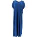 Halston Short-Sleeve Twist Front Maxi Dress NEW A352578