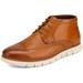 Bruno Marc Men's Chukka Ankle Boots Casual Dress Genuine Oxfords Leather Lace-Up Boots MADSON-1 BROWN Size 7.5