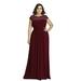 Ever-Pretty Womens Plus Size Formal Evening Dresses for Women 99932 Burgundy US26