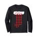 Believe Christmas Santa Stocking Buffalo Plaid Style Long Sleeve T-Shirt