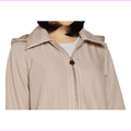 Dennis Basso Water Resistant Jacket with Striped Lining, Stone ,Size XXS, $72