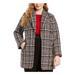 CALVIN KLEIN Womens Red Plaid Jacket Size 16W