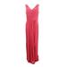 Adrianna Papell Women's Ruched Embellished Gown (4, French Coral)