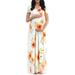 Colisha Women Bohemian Floral Long Dress Maternity Pregnant Summer Beach Boho Sundress Sexy V Neck Short Sleeve Maxi Wrap Dress