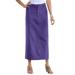 Jessica London Women's Plus Size Classic Cotton Denim Long Skirt 100% Cotton