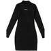 Frecoccialo Womenâ€™s Beautiful Dress, Long Sleeve Turtleneck Solid Color Backless Bodycon Dress