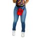 UKAP Retro High Waist Jeans For Women Skinny Denim Trousers Pants Ladies Slim Fit Casual Long Trousers Pants Casual Wash Jeans Trousers Pants