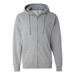 Independent Trading Co. Midweight Full-Zip Hooded Sweatshirt SS4500Z Grey Heather S