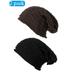 Fashion Autumn Winter Girl Beanie Hat Women Slouch Winter Knit Hip-hop Cap Beanie Baggy Hat Ski Crochet Oversized Chunky Stretchy Slouchy Beanie Hat 2 Pack