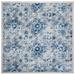 Blue 96 x 0.315 in Indoor Area Rug - Bungalow Rose Martha Stewart Ikat Cream/Area Rug | 96 W x 0.315 D in | Wayfair