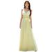 Ever-Pretty Womens Plus Size A-line Evening Dresses for Women 07303 Yellow US8