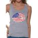 Awkward Styles American Flag Tank Tops Lips Tank Tank for Women USA Flag Stars and Stripes Lips Women's Tops Red White & Blue Lips Tank Top 4th of July Gift Independence Day Party Outfit for Her