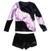 Obersee Cheer Dance Tank and Shorts Set - Long Arm Lilac Swerve