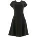 Halston VIP Ponte Knit Cap Slv Fit Flare Dress Women's A287137