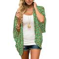 Avamo Women Floral Kimono Cardigan Casual Chiffon Bikini Cover Up Summer Open Front Beach Kaftan Top Tunic Shirt