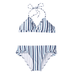 Splendid Littles Tie-Dye Stripe Banded Triangle and Ruffle Pant (Big Kids) Blue, Girl's Size 10