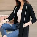 Sonbest Women Lapel Casual Solid Color Plus Velvet Jacket Long Sleeve Loose Cardigan Warm Long Fleece Coat