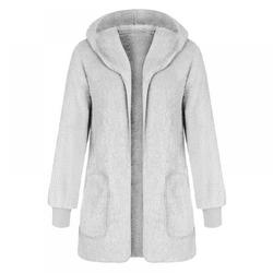 Women's Plus Size Faux Fur Hooded Jacket Jacket