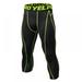 Hazel Tech 3/4 Leggings Fitness Compression Sports Tights Pants For Men Jogging Trousers Running Quick Dry Sportswear