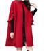 Bescita Women Work Solid Vintage Winter office Sleeveless Button Woolen Jacket Coat