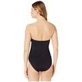 La Blanca Island Goddess Bandeau One-Piece Black