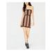 FREE PEOPLE Womens Brown Embroidered Sleeveless Strapless Mini Sheath Cocktail Dress Size 6