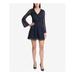 KENSIE Womens Blue Lace Scuba Bell Sleeve V Neck Mini Party Dress Size 0