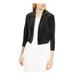 CALVIN KLEIN Womens Black Long Sleeve Open Cardigan Formal Jacket Size L