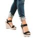 Womens Platform Wedges High Heels Sandals Summer Espadrilles Ankle Summer Shoes