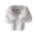 KINGMMICRO4 Women Faux Fox Fur Shawl Stole Wrap Shrug Scarf