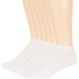 Men's Bamboo, Big Boys, Thin, Ankle Socks, White, Medium 9-11, 6 Pack