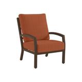 Tropitone Muirlands Patio Chair w/ Cushions in Brown | 39.5 H x 27.5 W x 33 D in | Wayfair 612011_GRE_Cayenne