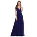 Ever-Pretty Womens Elegant A Line Full Length Formal Evening Prom Party Dresses for Women 90163 Royal Blue US6