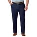 Big & Tall Haggar Premium Comfort Expandable-Waist Classic-Fit Stretch Flat-Front Dress Pants Blue