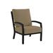 Tropitone Muirlands Patio Chair w/ Cushions in Black/Brown | 39.5 H x 27.5 W x 33 D in | Wayfair 612011_OBS_Timber Weave