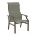 Tropitone Marconi Patio Dining Armchair Sling in Brown | 43.5 H x 25.5 W x 27.5 D in | Wayfair 452001_MOC_Cobble Stone