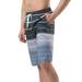 MAWCLOS Men's Summer Casual Shorts Workout Short Pants Drawstring Beach Shorts With Pockets Swim Trunks Stripe Plus size Beach Shorts