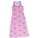 [P] Disney Juniors' Minnie Mouse Peeking Striped Maxi Dress - Pink & White (SM)