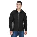 Men's Three-Layer Fleece Bonded Soft Shell Technical Jacket - BLACK - L