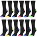 12 Pairs Womenâ€™s Colorful Crew Socks Patterned Novelty Fun Socks for Girls Cotton Casual Debra Weitzner