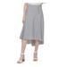 Calvin Klein Womens Striped Hi-Low A-Line Skirt