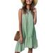 UKAP Women Sleeveless Polka Dot Dress Summer Casual Ruffle Hem Dress Beach Holiday Shift Dress