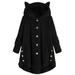 Women's Fashion Long Sleeve Button Faux Shearling Shaggy Oversized Coat Jacket with Pockets Warm Winter