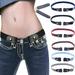 Women Fashion Buckle-Free Elastic Belts Invisible Belt for Jeans No Bulge Hassle Band