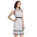 Ever-Pretty Women's Round Neck Sleeveless Floral Lace Mini Dress for Work Office 05891 White US4